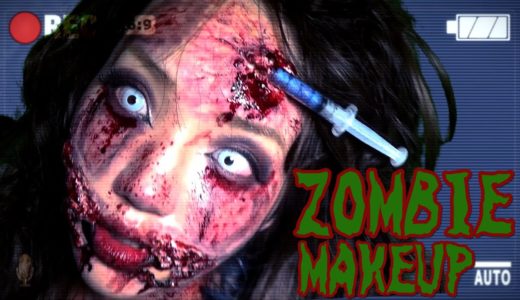 【Eng Subs】【グロ注意】ガチでゾンビ特殊メイクしてみた/Halloween Zombie prosthetic Makeup